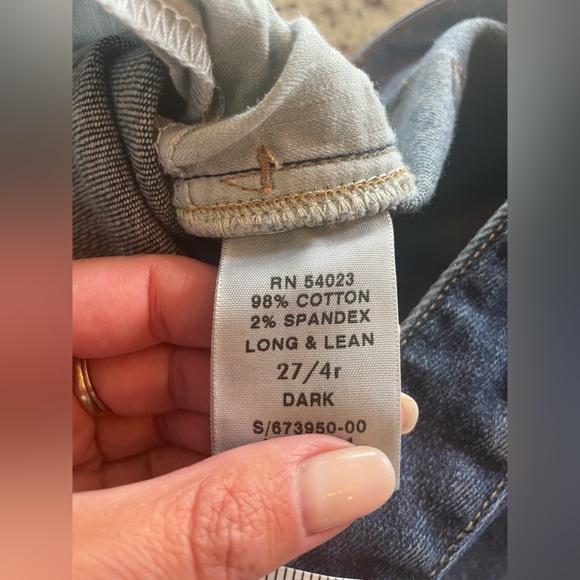 Women’s gap 1969 long and lean dark wash jeans size 27 x 31 - Picture 6 of 9